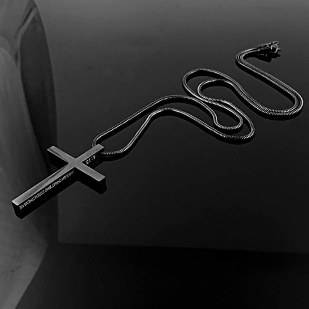 Stainless Steel Cross Necklace - Picture 3 of 10